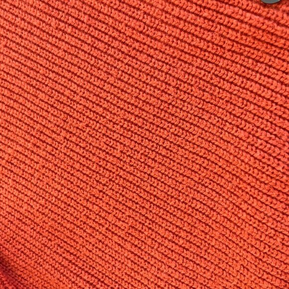 Sundance Sweater Women's MRabbit Hair Blend Orange ButtonCardigan Open Knit - Picture 5 of 7